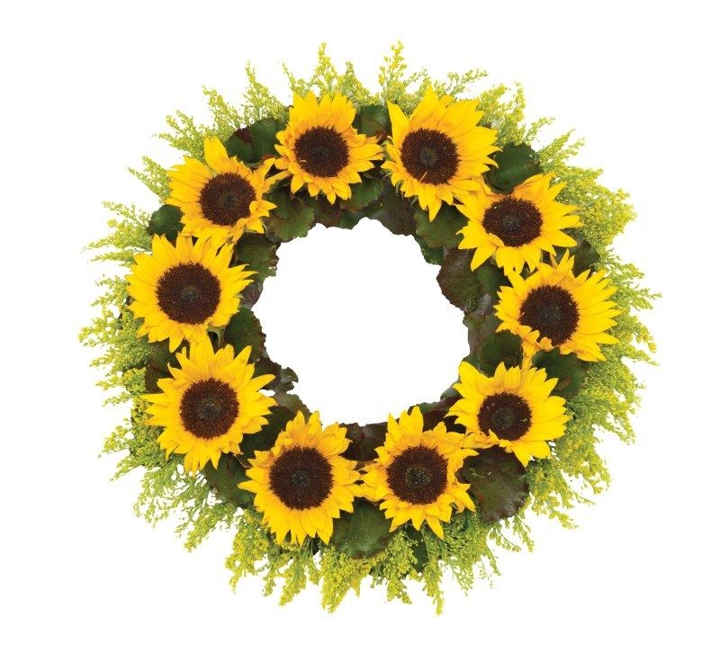 Sunflower Wreath. – buy online or call 01233 621219
